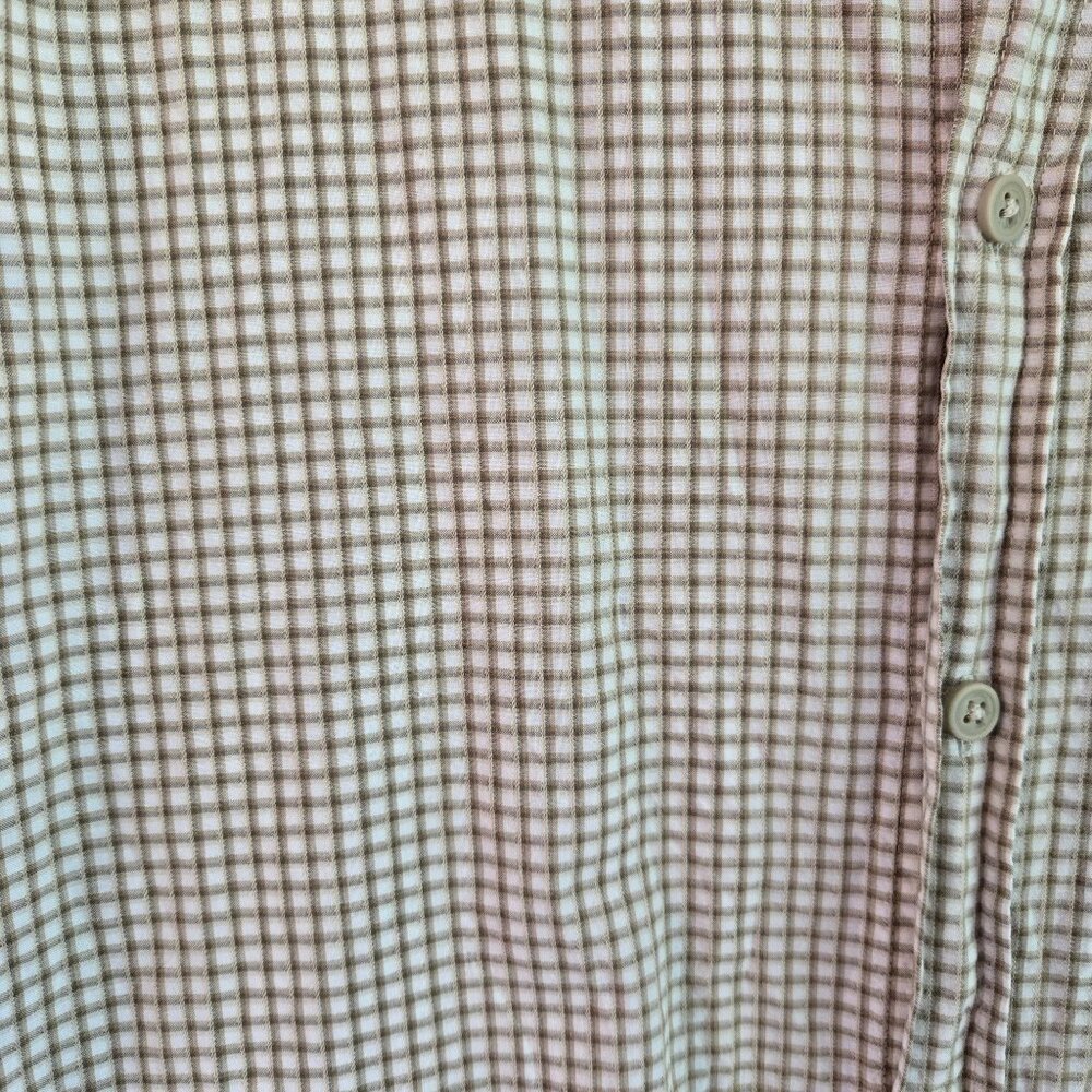 Columbia Mens XXL Beige Plaid Short-Sleeve Button-Up Shirt 100% Cotton Casual We - Picture 3 of 8